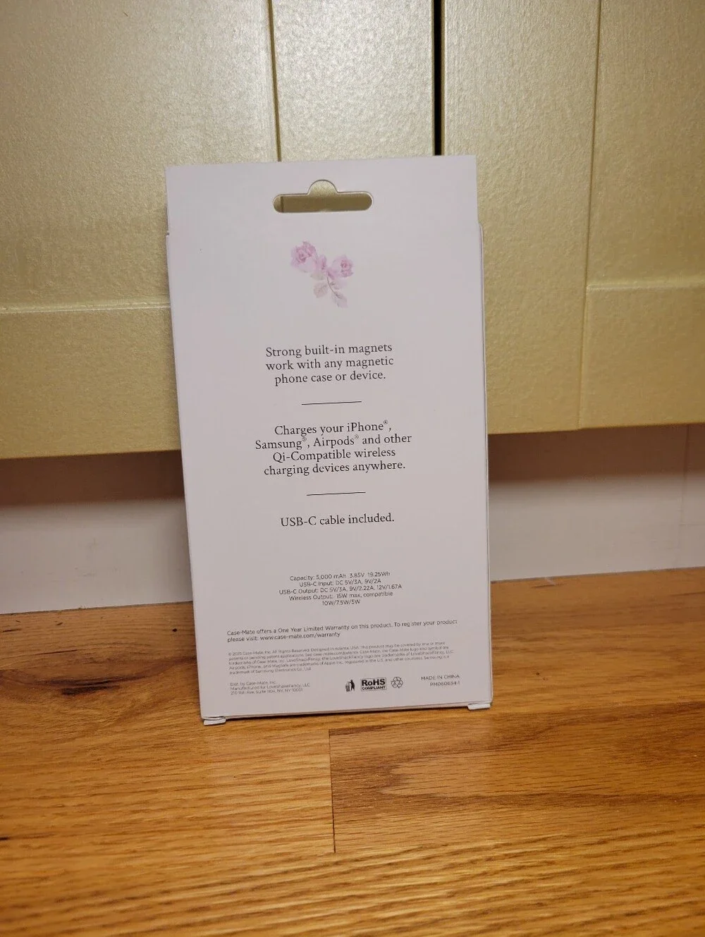 NWT LoveShackFancy x Target Case-Mate Magnetic Battery Pack Ribbon Rosa Flora 5k